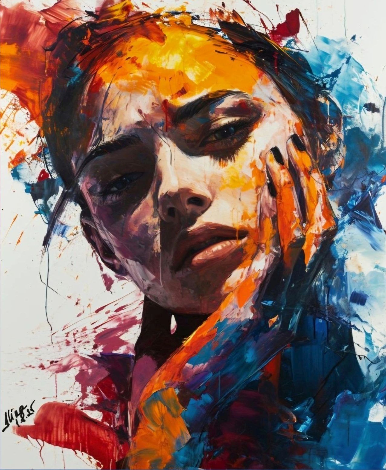 ArteDiAlina.com painting: Yellow between Red And Blue